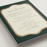 "Frame" - Reception Cards in Emerald by Jen Owens - Detail