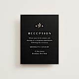 "Petite Sprig" - Reception Cards in Black Dahlia by Olivia Raufman - Front