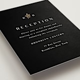 "Petite Sprig" - Reception Cards in Black Dahlia by Olivia Raufman - Detail