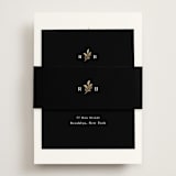 "Petite Sprig" - Reception Cards in Black Dahlia by Olivia Raufman - Assembled with Belly Band