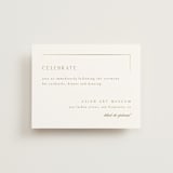 "The Gallery" - Reception Cards in Quartz by Kristie Kern - Front