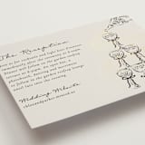 "Hand Illustrated Whimsical Chandelier" - Reception Cards in Noir by Jackie Crawford - Detail
