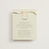 "All Tied Up" - Reception Cards in Champagne by Chris Griffith - Front