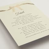 "All Tied Up" - Reception Cards in Champagne by Chris Griffith - Detail
