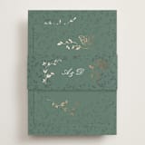 "Southern Romance" - Reception Cards in Eucalyptus by Simona Camp - Assembled with Belly Band