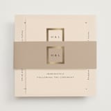 "Framed Photo" - Reception Cards in Latte by Stacy Maalouf - Assembled with Belly Band