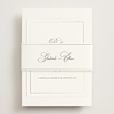 "Here With You" - Reception Cards in Classic Bride by Design Lotus - Assembled with Belly Band