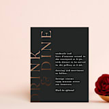 "Finley" - Reception Cards in Graphite by Kristie Kern - Front