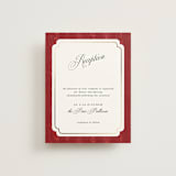 "Moiré" - Reception Cards in Crimson by Studio Suku - Front