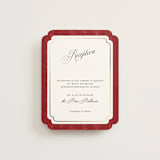 "Moiré" - Reception Cards in Crimson by Studio Suku - Front