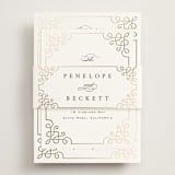 "Intertwined" - Reception Cards in Pearl by Janean Hinger - Assembled with Belly Band