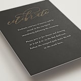 "Over Monogram" - Reception Cards in Stormy by Jessica Williams - Detail