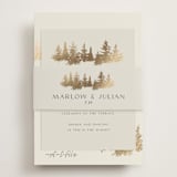 "Vista" - Reception Cards in Fallen Snow by Robin Ott - Assembled with Belly Band