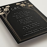 "Nouveau flowers" - Reception Cards in Onyx by Ana de Sousa - Detail