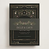 "Emilie" - Reception Cards in Noir by Randi Cirelli - Assembled with Belly Band