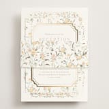 "Victorian Trellis" - Reception Cards in Golden Summer by Erin L. Wilson - Assembled with Belly Band