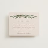 "Winter Garland" - Reception Cards in Latte by Leah Bisch - Front