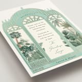 "The Greenhouse" - Reception Cards in Seagreen by Elly - Detail