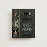"Deco pattern" - Reception Cards in Onyx by Ana de Sousa - Front