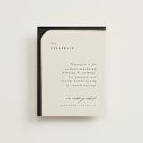 "Tuxedo" - Reception Cards in Black Tie by Carolyn Nicks - Front