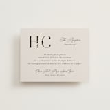 "HONOR" - Reception Cards in Ivory by Melanie Kosuge - Front