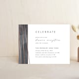 "Geo Chic" - Reception Cards in Charcoal by Hooray Creative - Front