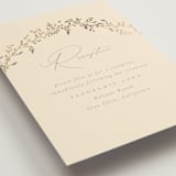 "Leafy Garland" - Reception Cards in Sand by Creo Study - Detail