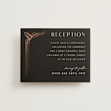 "Geometric Deco" - Reception Cards in Midnight by GeekInk Design - Front