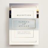 "Gilded frame" - Reception Cards in Pearl by Nicole Walsh - Assembled with Belly Band