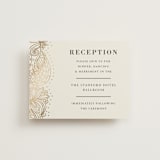 "Elegant Henna" - Reception Cards in Champagne by Oma N. Ramkhelawan - Front