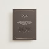 "Arch Frame" - Reception Cards in Cognac by Emily Betts - Front