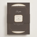 "Arch Frame" - Reception Cards in Cognac by Emily Betts - Assembled with Belly Band