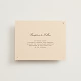 "Sweet Fancy" - Reception Cards in Coco by Ani Somi - Front
