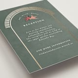 "Birds of Paradise" - Reception Cards in Coral by Julie Hebert - Detail