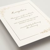 "Boho flower crest" - Reception Cards in Ivory by Cass Loh - Detail