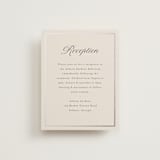 "Tux" - Reception Cards in Antique by Nicole Walsh - Front