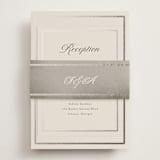 "Tux" - Reception Cards in Antique by Nicole Walsh - Assembled with Belly Band