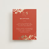 "Abstract Flora" - Reception Cards in Lava by Stellax Creative - Front