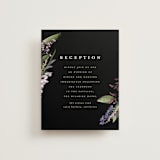 "Bold Bouquet" - Reception Cards in Midnight by Susan Moyal - Front