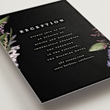"Bold Bouquet" - Reception Cards in Midnight by Susan Moyal - Detail