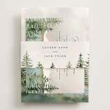 "montagna" - Rehearsal Dinner Cards in Forest by Petra Kern - Assembled with Belly Band