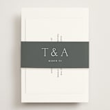 "In Love" - Rehearsal Dinner Cards in Cotton by Vanessa Doyle - Assembled with Belly Band