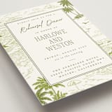 "BeachToile" - Rehearsal Dinner Cards in Palm by Jenna Holcomb - Detail