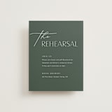 "Flip" - Rehearsal Dinner Cards in Forest by Kelly Schmidt - Front