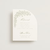 "Villa" - Rehearsal Dinner Cards in Leaf by Kristie Kern - Front
