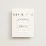 "Everly" - Rehearsal Dinner Cards in Snow by Hooray Creative - Front