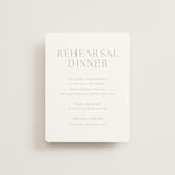 "Modern Air" - Rehearsal Dinner Cards in Dusty Blue by Stacey Meacham - Front