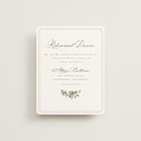 "watercolor flowers crest" - Rehearsal Dinner Cards in Moss by Cass Loh - Front