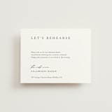 "Astoria" - Rehearsal Dinner Cards in Silk by Kelly Schmidt - Front