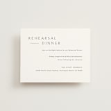"Rhythmic" - Rehearsal Dinner Cards in Simply White by Jennifer Postorino - Front